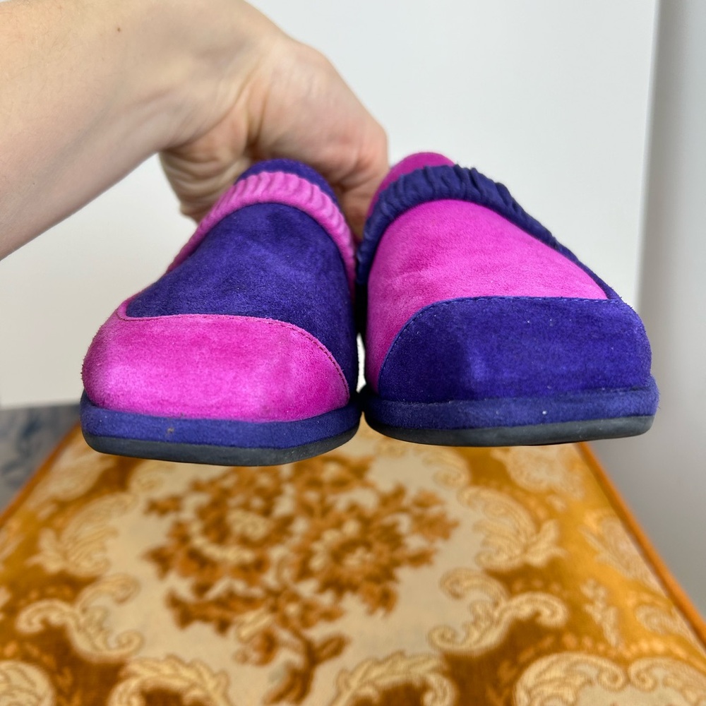 Camper Two-Tone Purple and Magenta Suede Loafers - Picture 9 of 10